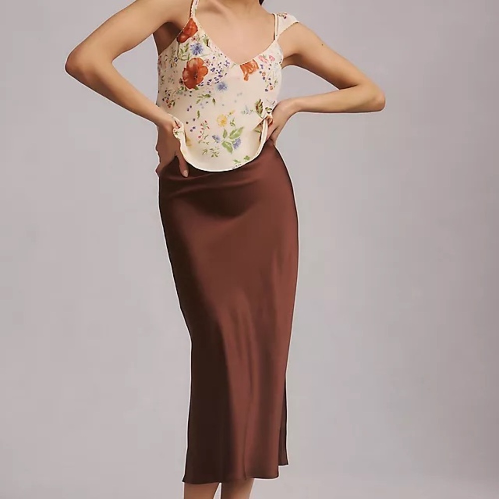 Reformation Pratt 100% Silk Skirt - 6 petite